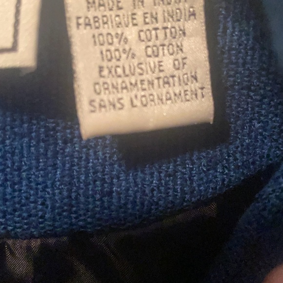 Blue cotton and beaded jacket XL - Picture 3 of 6